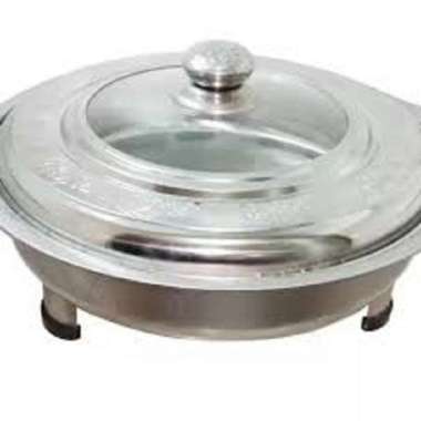 Prasmanan Bulat/ Round Chafing Dish+ Tutup kaca