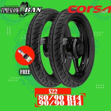 Paket Ban Motor Matic // CORSA S22 80/90 - 90/90 Ring 14 Tubeless ts294