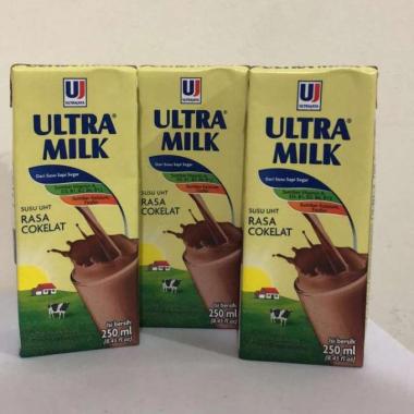 Promo Harga Ultra Milk Susu UHT Coklat 250 ml - Blibli