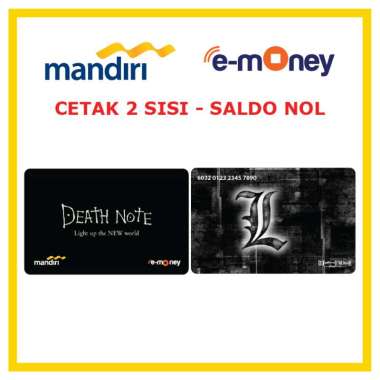 Kartu MANDIRI E-MONEY Death Note 13 Anie etoll Custom Emoney [ SALDO NOL / 2 SISI ]