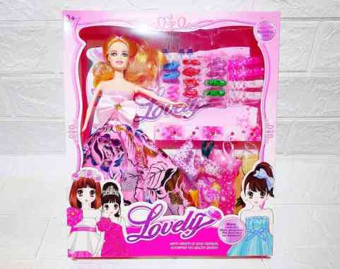 OEM ONE - M124 Mainan Boneka Anak Perempuan Set Kostum / Baju Boneka dan Sepatu Boneka Cewek Doll Cl
