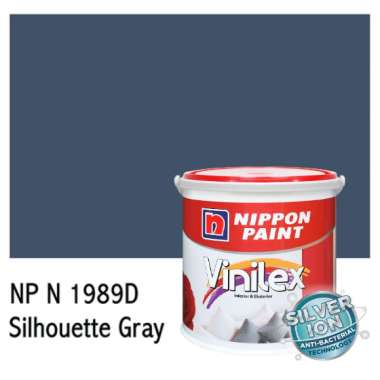 Nippon Paint Vinilex Silver Ion Tinting Cat Tembok [5kg] NP N 1989D Silhouette Gray Silhouette Gray