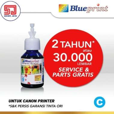 Blueprint Tinta Canon 100ml Tinta Refill Tinta Printer Canon IP 2770 MP 287 G1000 dll Cyan