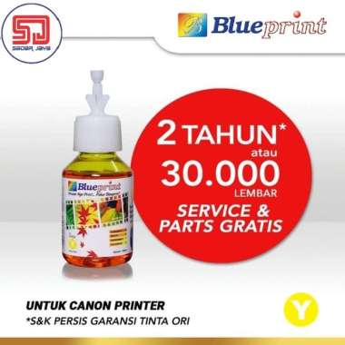 Blueprint Tinta Canon 100ml Tinta Refill Tinta Printer Canon IP 2770 MP 287 G1000 dll Yellow