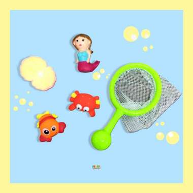 Mainan Anak Mainan Mandi Bayi Bath Toys Serokan Mandi Mermaid Lobster Kepiting 6188-5 Bath Toys Merm