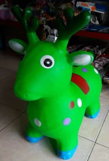 MAINAN KUDAAN KARET LOMPAT ANIMAL JUMPING KARET BAHAN TEBAL KUDAAN ANAK