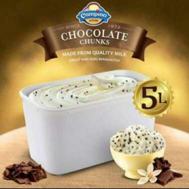 Promo Harga Campina Ice Cream Chocolate Chunks 5000 ml - Blibli