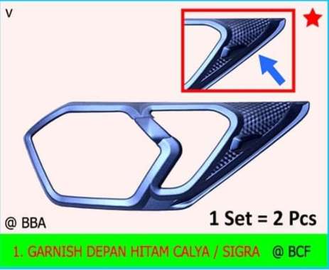 GARNISH DEPAN HITAM CALYA - SIGRA