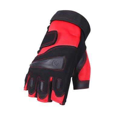OEM Kiva Multi Sport Half Finger Sarung Tangan - Black Red