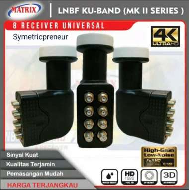 LNB Ku Band Matrix Octa 8 Output [ 1 Satelit 8 Receiver / Kamar ]