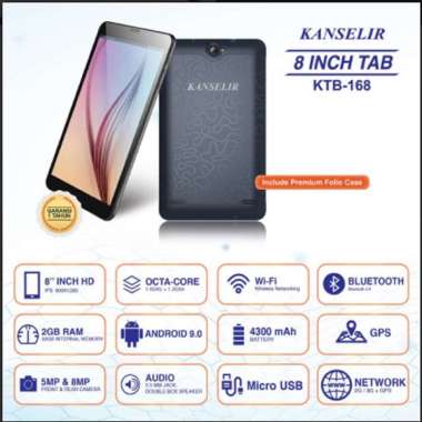 KANSELIR TABLET KTB-168 8in [Octa-core/2GB/32GB] 3G incld PremFolio Cs