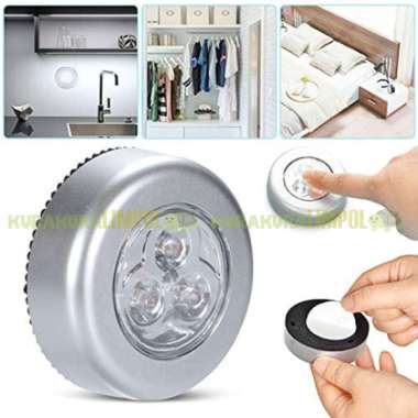 Stick Lampu Tempel Sentuh Touch N Click Lamp 3 Mata LED