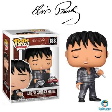 Funko POP! Rocks Elvis Presley '68 Comeback Special GLITTER EXCLUSIVE