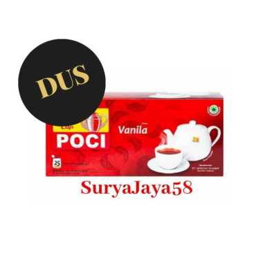Teh Celup Poci Vanila 25 kantong | Teh Poci Vanila Celup 25 kantong (1dus isi 50pcs) |Teh poci | Dus
