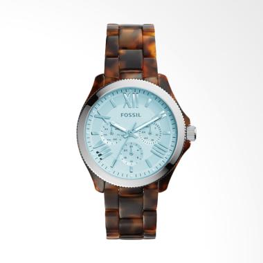 Fossil Cecile - Ocean Blue Round Di ... am Tangan Wanita - AM4641
