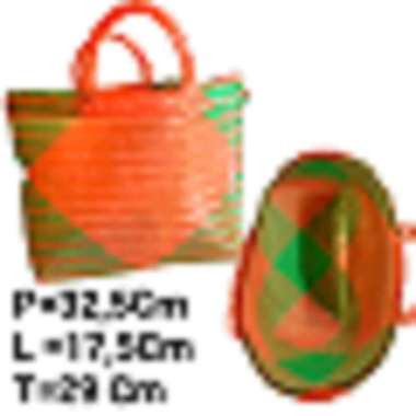 TAS BELANJA/ TAS PLASTIK PASAR ANYAMAN LURIK JUMBO
