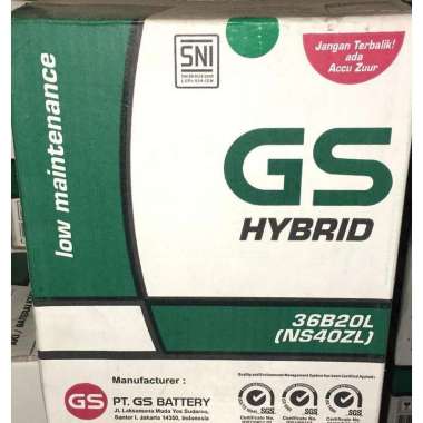 Aki Mobil GS ASTRA type GS HYBRID 36B20L NS40ZL 12V 35AH -80003