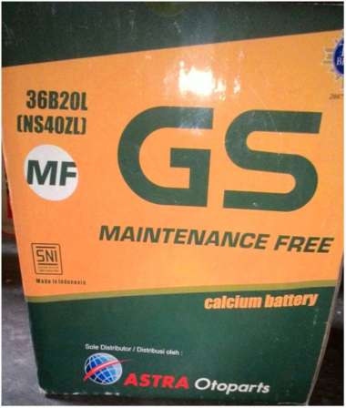 Aki Mobil GS ASTRA Type GS MF NS40ZL 35AH 12 V GSMF NS40ZL " 55628 "