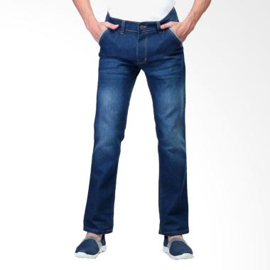 Sognoleather Long Pants Denim Celana Pria - Biru SLX 383