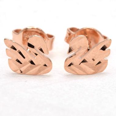Tiaria Swan Earring Anting Emas Perhiasan - Rose Gold