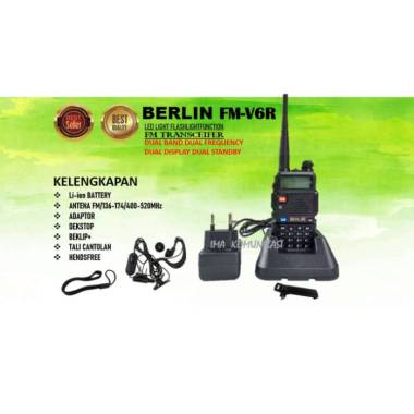 Berlin FM V6R Dual Band Radio HT Headset