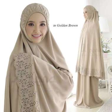 Mukena Dewasa Siti Khadijah Pasteleena / Fatimah Khadijah Jumbo ROSELLA GOLDEN BROWN