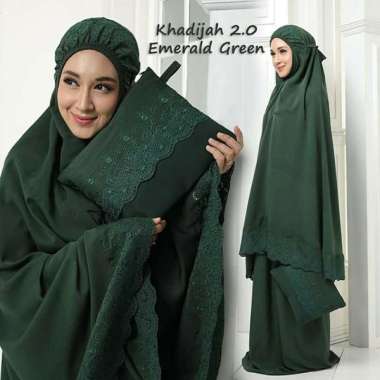 Mukena Dewasa Siti Khadijah Pasteleena / Fatimah Khadijah Jumbo ROSELLA EMERALD