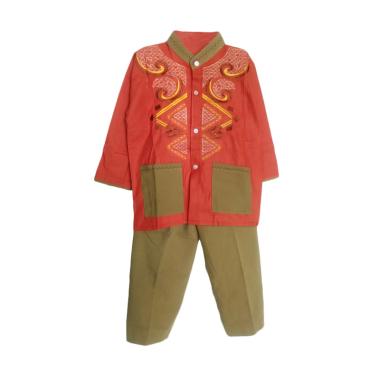 Rasya Setelan Baju Koko Anak - Brick [1-12 Thn]