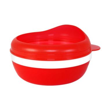 Dearya DY-1107 Non Skid Single Bowl with Arch Lid Mangkuk Bayi - Red