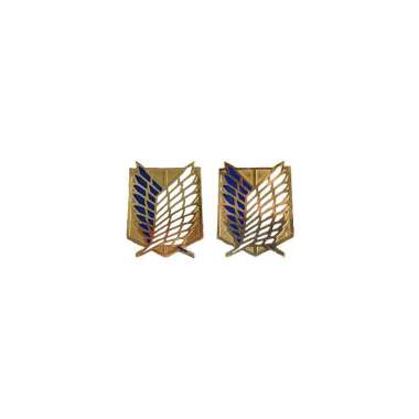 Mulyocreative Pin Bross Sasageyo Pin Logo Sasageyo Scouting Legion Attack On Titan / 2 Pcs