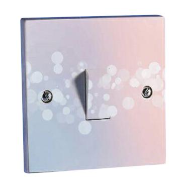 OEM Motif Abstrak Pink Bulat Saklar Lampu Sticker