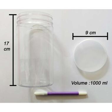 Toples Botol Plastik Bening [1000 mL]
