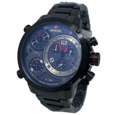 Expedition Chronograph Tali Rantai Jam Tangan Pria - Hitam 140778