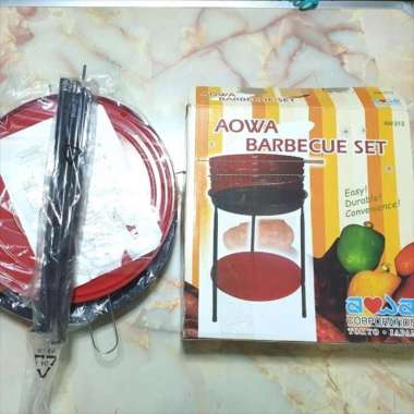 BBQ Set Charcoal Grill Barbeque Aowa AW 313 Pemanggang