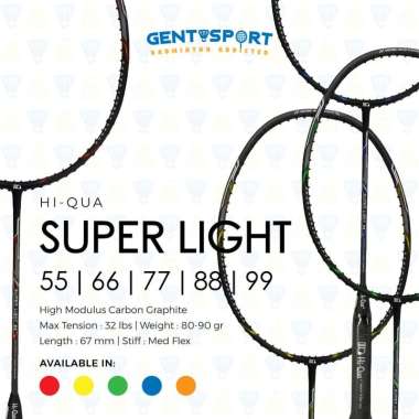 Hi qua Super Light 55 66 77 88 99 Offensive / Diffensive Raket Badminton Original Bonus Komplit COD