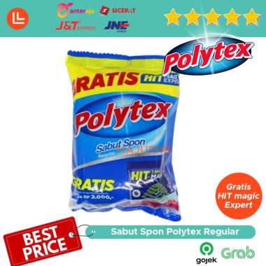 Sabut Sponge Polytex Regular Per Pcs / Spon Sabut Cuci Piring Reguler + HIT Magic Expert