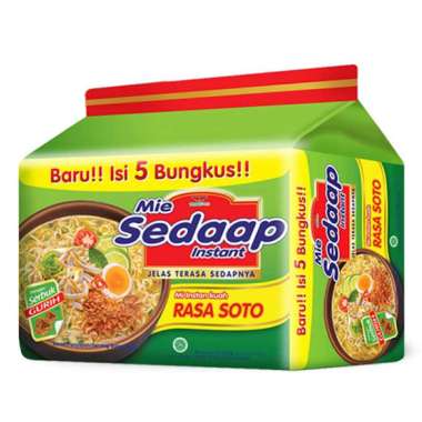 Promo Harga Sedaap Mie Kuah Soto per 5 pcs 75 gr - Blibli