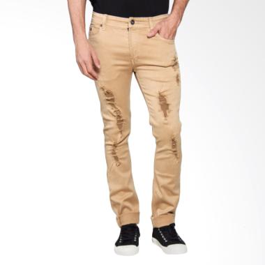 Bronco Slim Fit Chinos Ripped Celan ... ria - Yellow Mustard 4180