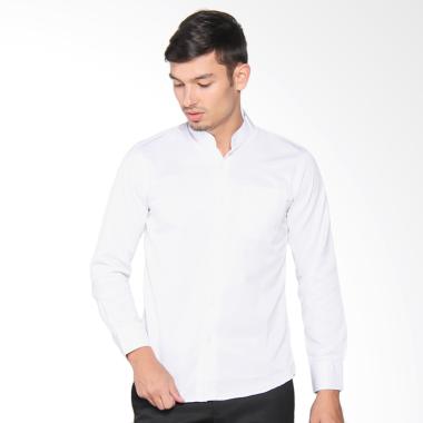 VM Kemeja Krah Shanghai Polos Slim fit Kemeja Pria - Putih