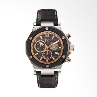 Guess Collection GC X72018G4S Leath ... Pria - Brown Silver Gold