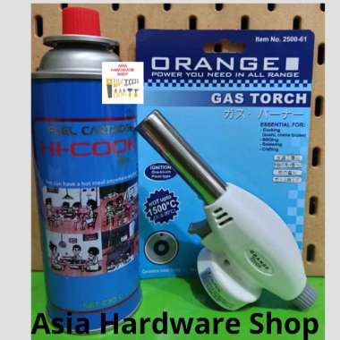 PAKET Gas Blow Torch Blender Las ORANGE + Hi Cook