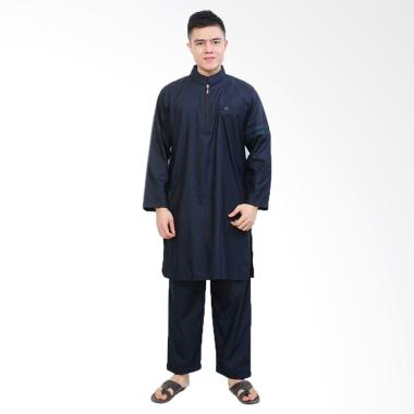 JCFASHION Nabawi Setelan Pakaian Muslim Pria - Navy [Size XL]