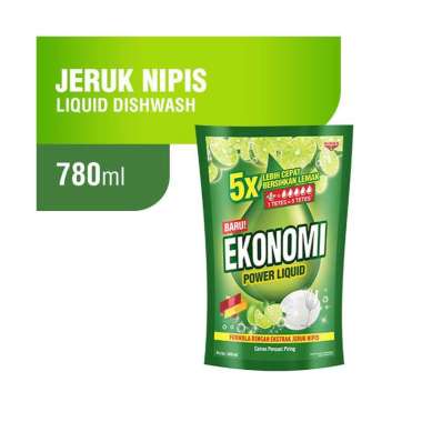 Promo Harga Ekonomi Pencuci Piring Power Liquid Jeruk Nipis 760 ml - Blibli