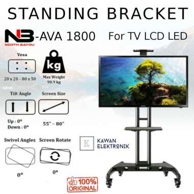 STANDING BRACKET NB AVA 1800 TV LCD LED 50-80 INCH HITAM
