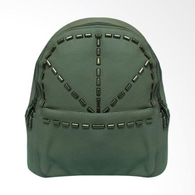 Shine Accessories TL0002 Tas Ransel Kulit Studded Backpack - Grey