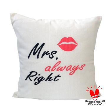Stiletto In Style Mrs. Always Right Cushion Cover - White