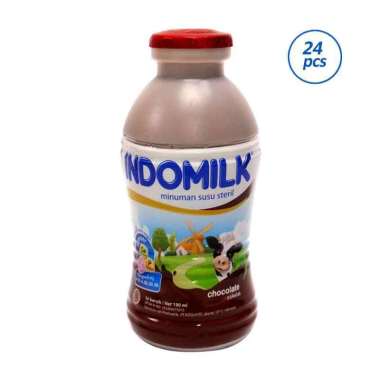 Promo Harga Indomilk Susu Cair Botol Cokelat 190 ml - Blibli