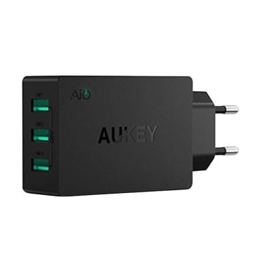 Aukey 3 Ports USB AC Wall Charger 30W (PA-U35) - Hitam