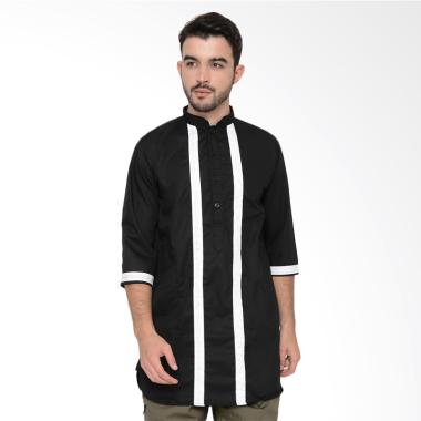 Zayidan Baju Muslim Gamis Hanif Pria - Hitam