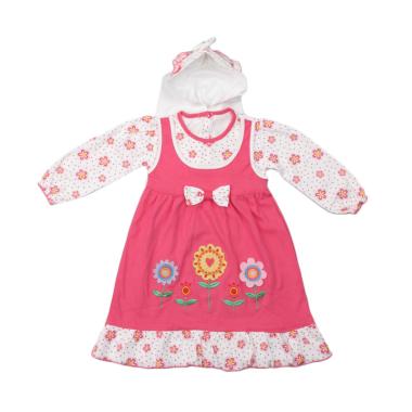 4 You Ribbon Dress Baju Muslim Anak - Pink